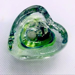 Glass Heart Paperweight